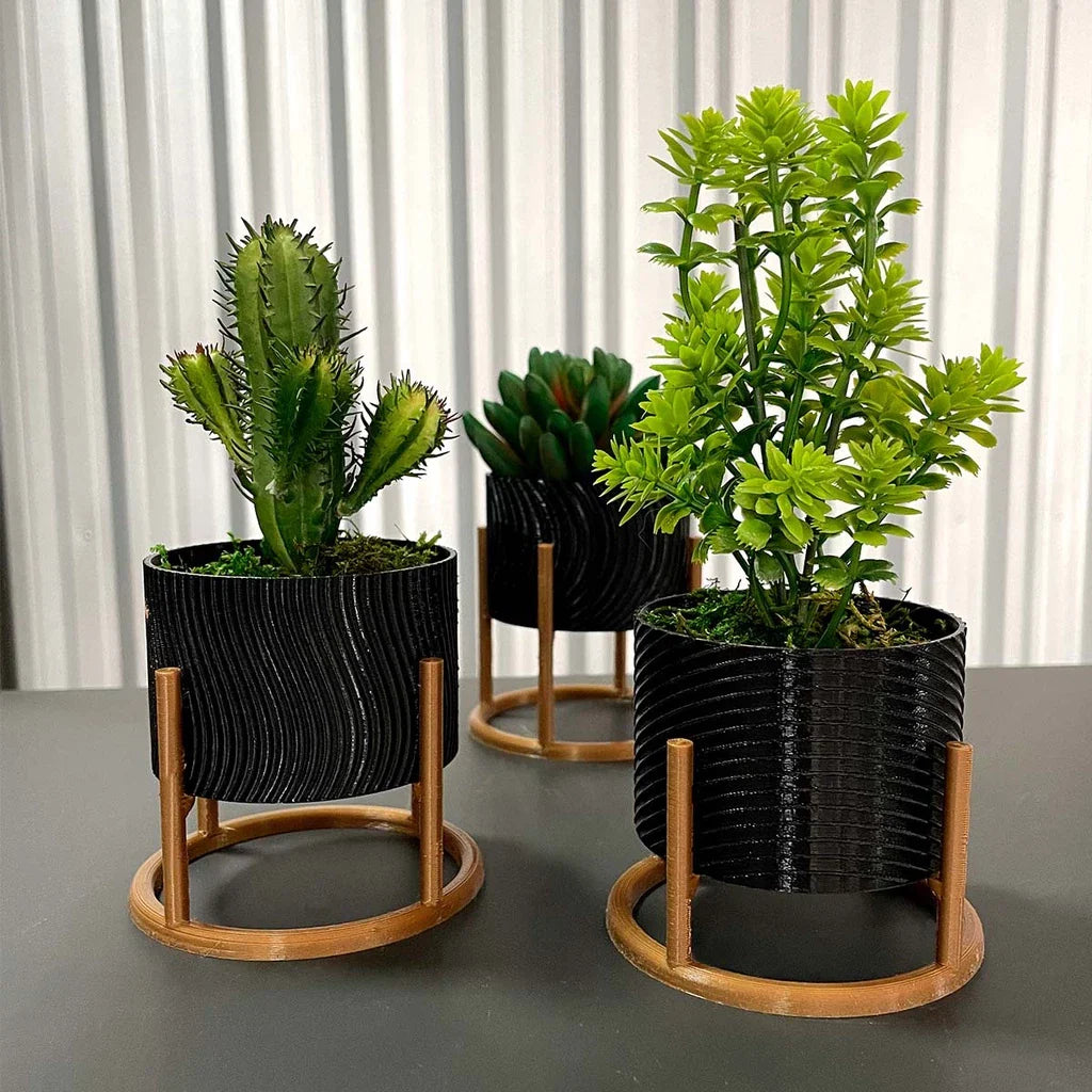 Decorative Trio of Cachepot Vases
